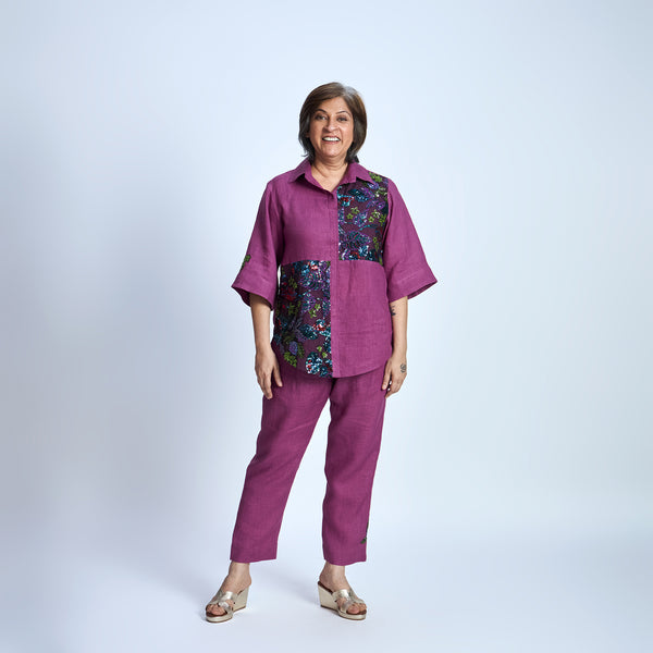 SHIREEN SIMI Sequin Embroidery Set - Jamun