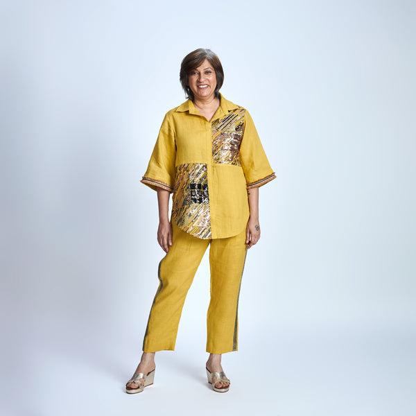 SHIREEN SIMI Sequin Embroidery Set - Golden Ochre