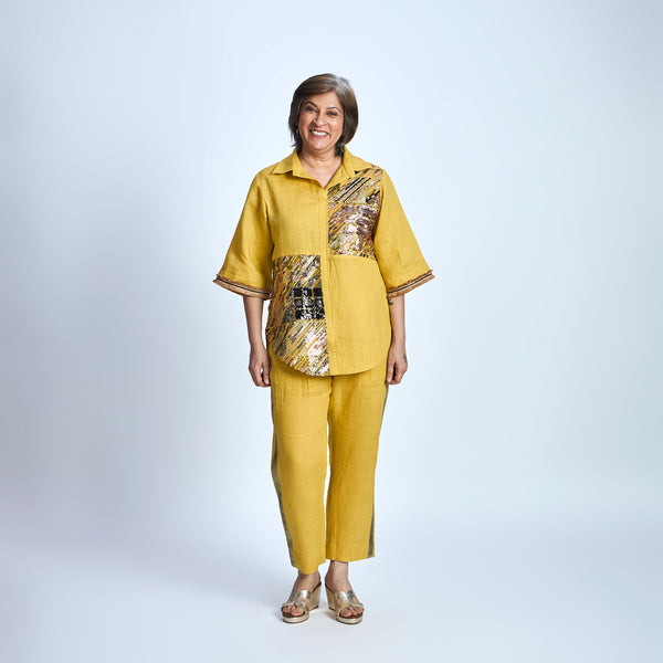 SHIREEN SIMI Sequin Embroidery Set - Golden Ochre