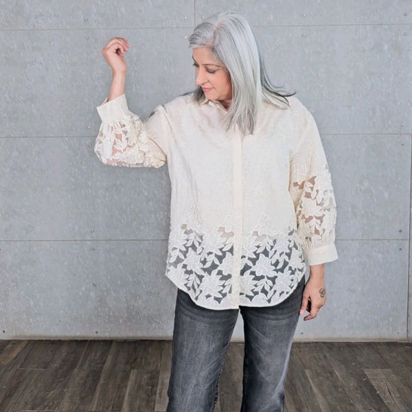 SOMA Cutwork Shirt - Ivory