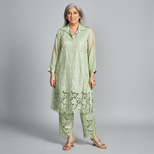 SOMA Cutwork Tunic Set - Mint Green