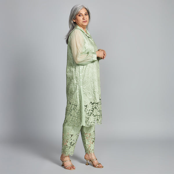 SOMA Cutwork Tunic Set - Mint Green