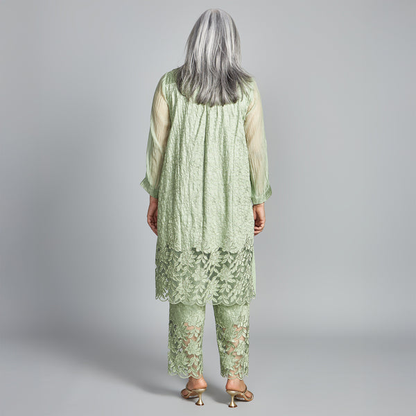 SOMA Cutwork Tunic Set - Mint Green