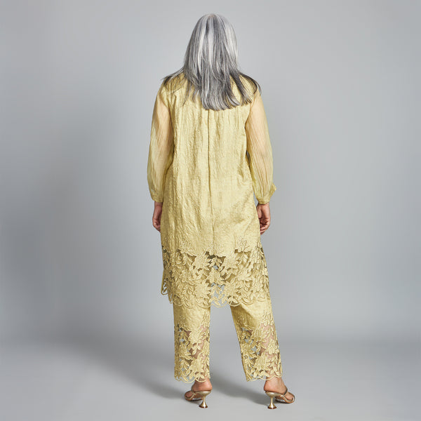 SOMA Cutwork Tunic Set - Pista Green