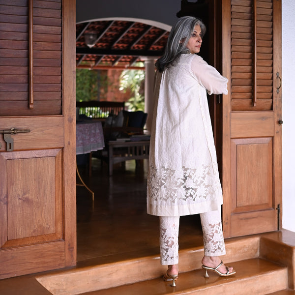 SOMA Cutwork Tunic Set - Ivory