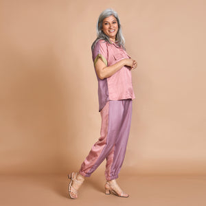 TANYA  Shirt with Jogger Pants - ROSE GARDEN Combination