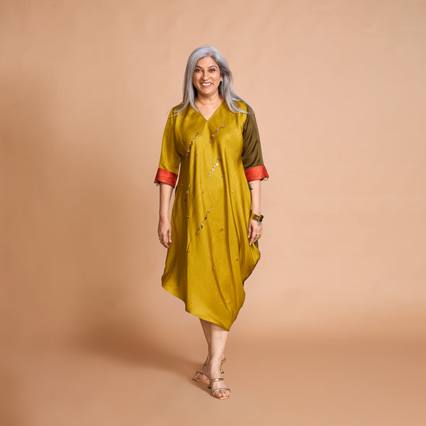 TASHI Cowl Dress - Colors of KUTCH
