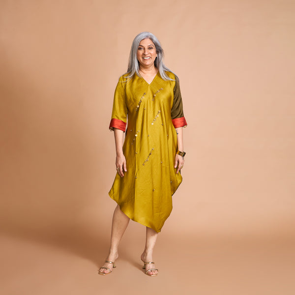 TASHI Cowl Dress - Colors of KUTCH