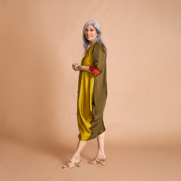 TASHI Cowl Dress - Colors of KUTCH