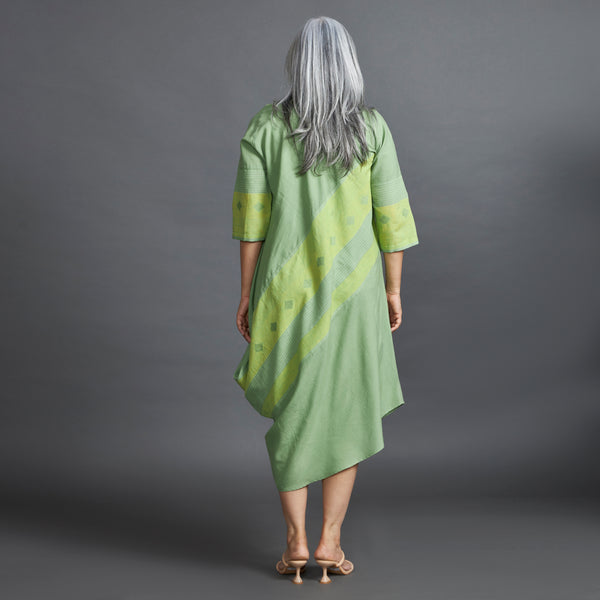 TASHI Cowl Dress - Green stripe (PROMO)