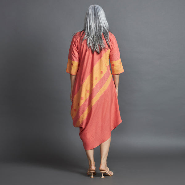 TASHI Cowl Dress - Peach stripe (PROMO)