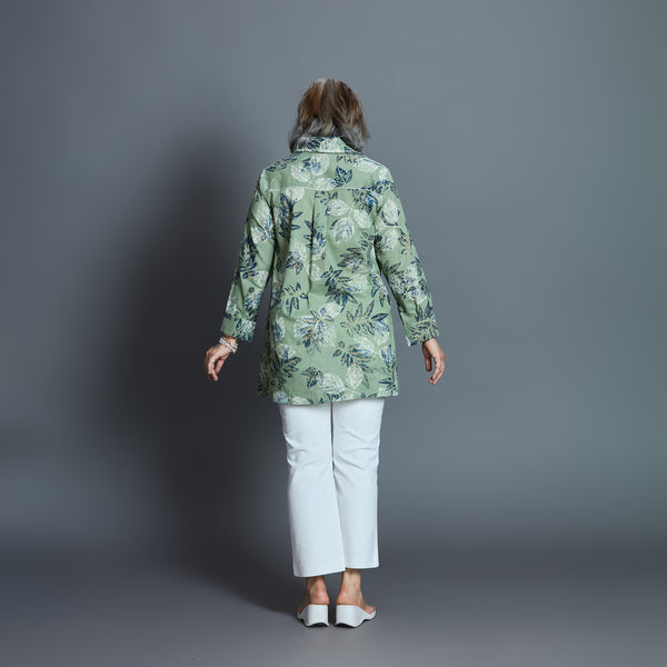 UMI Shirt - Wild Sage Printed Linen