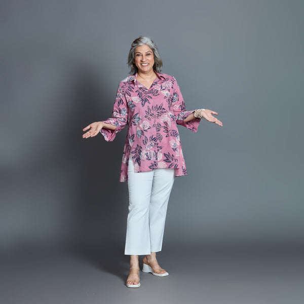 UMI Shirt - Vintage Rose Printed Linen