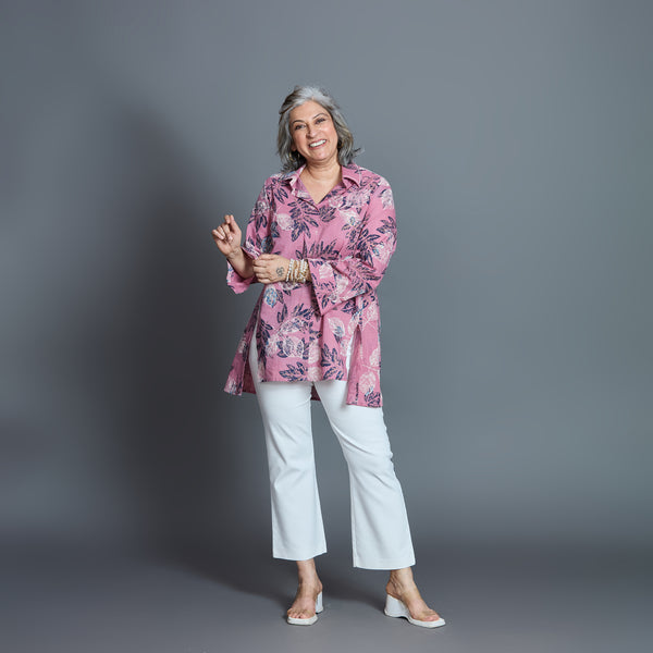 UMI Shirt - Vintage Rose Printed Linen