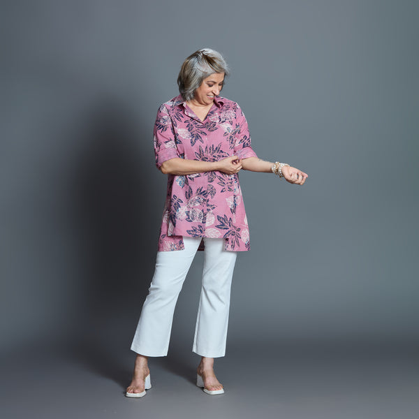 UMI Shirt - Vintage Rose Printed Linen