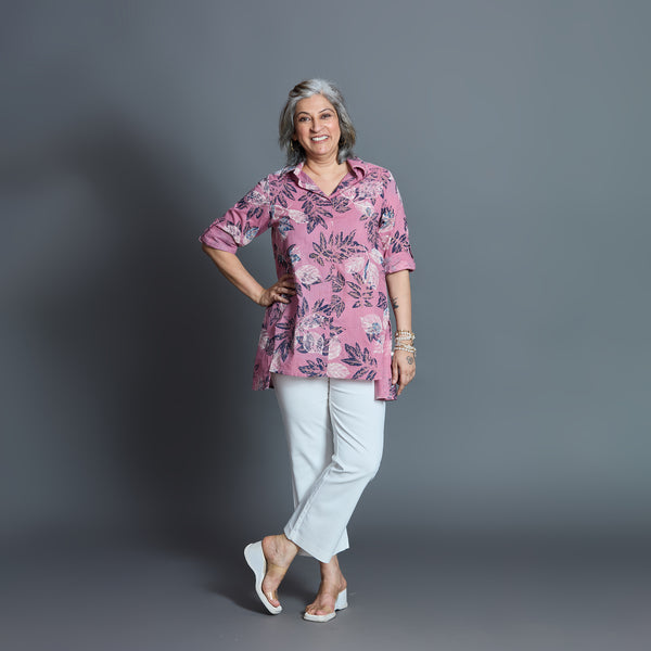 UMI Shirt - Vintage Rose Printed Linen