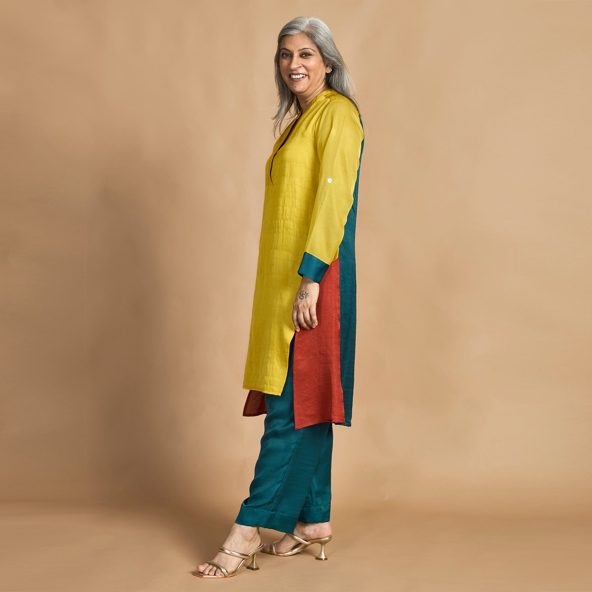 UMI Tunic Set - Marigold Yellow, Orange, Emerald