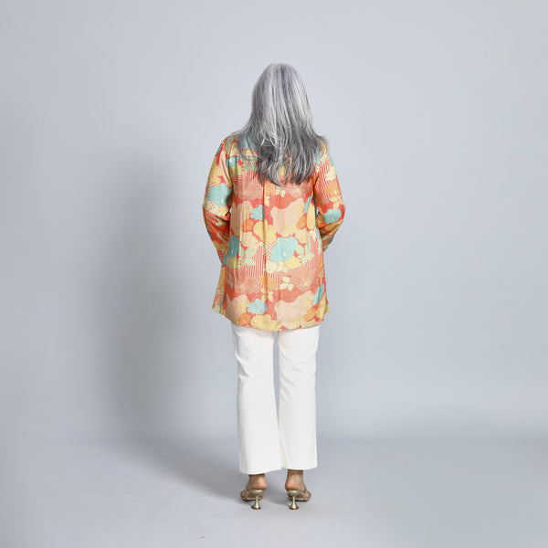 VEDA Shirt - Peach Yellow Print (SALE)