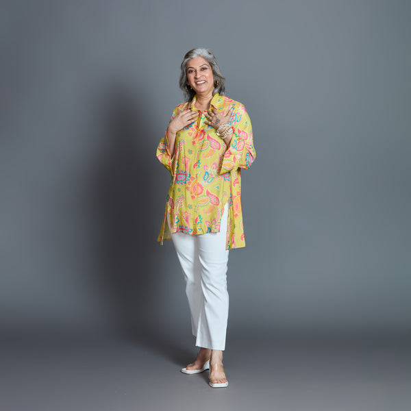 UMI Shirt - Yellow Paisley Print (LAST PIECES)