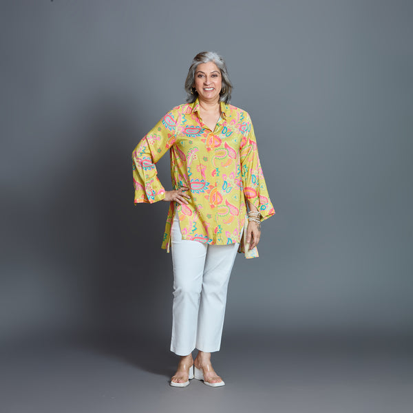 UMI Shirt - Yellow Paisley Print (LAST PIECES)