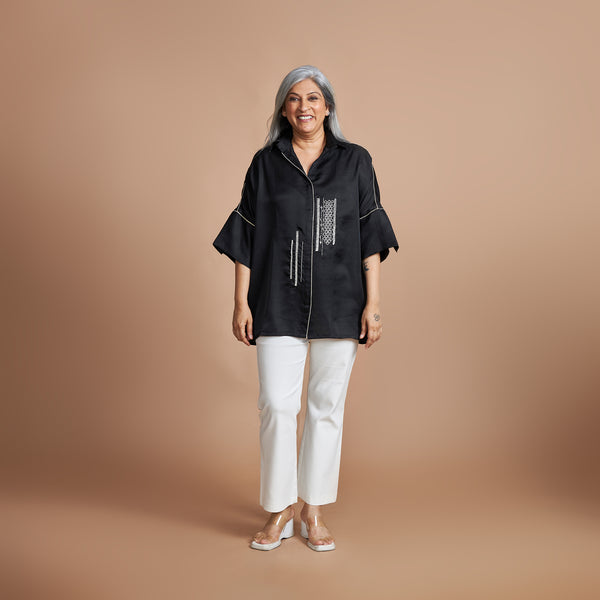 URVI Oversize Shirt - Black