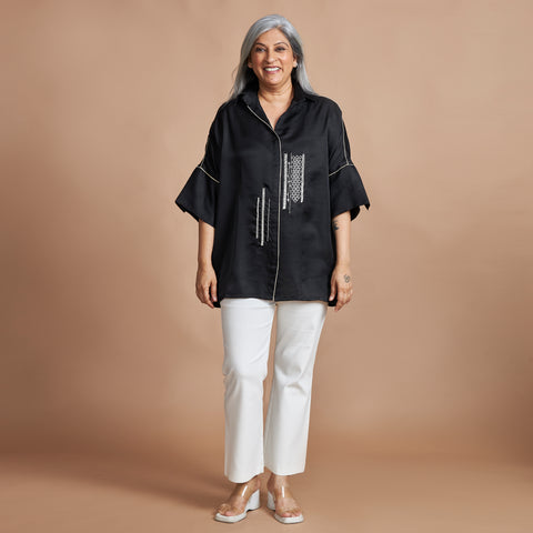 URVI Oversize Shirt - Black