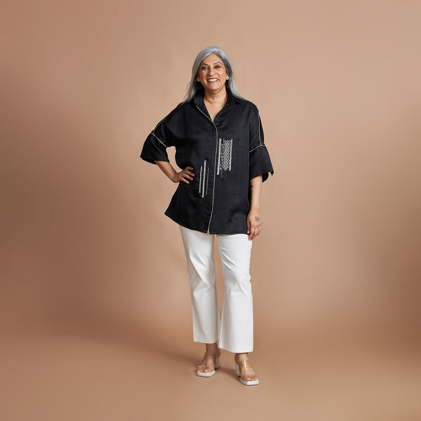 URVI Oversize Shirt - Black
