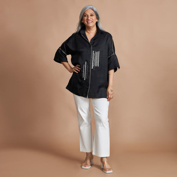 URVI Oversize Shirt - Black
