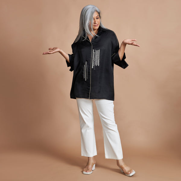 URVI Oversize Shirt - Black