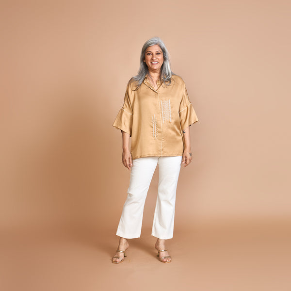 URVI Oversize Shirt - Fawn