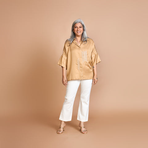 URVI Oversize Shirt - Fawn