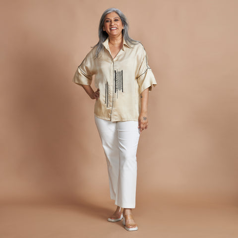 URVI Oversize Shirt - Ivory