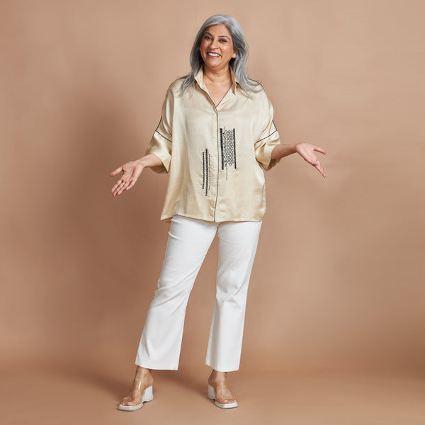 URVI Oversize Shirt - Ivory