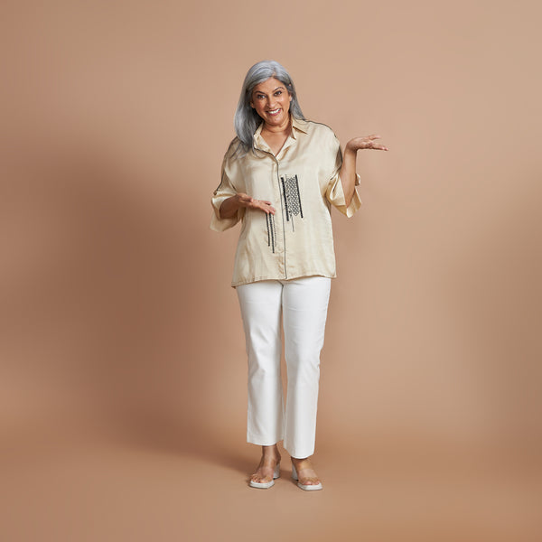 URVI Oversize Shirt - Ivory