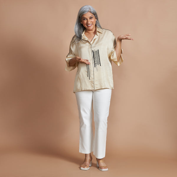 URVI Oversize Shirt - Ivory