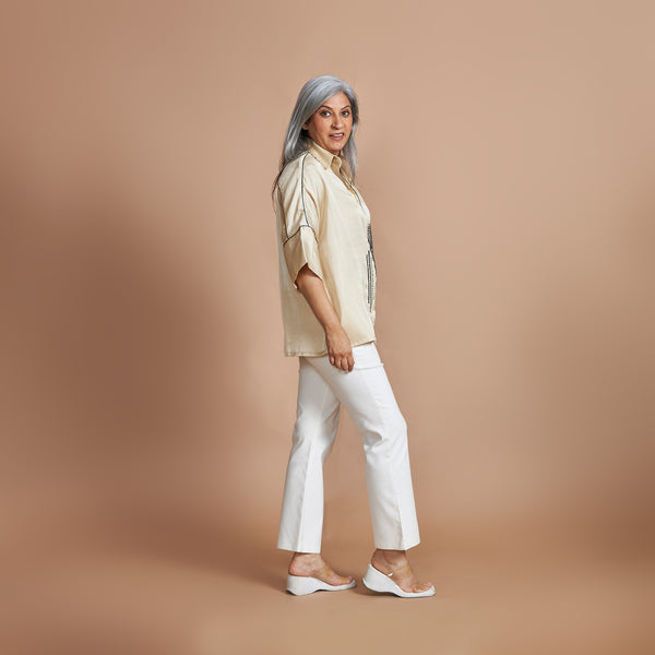 URVI Oversize Shirt - Ivory