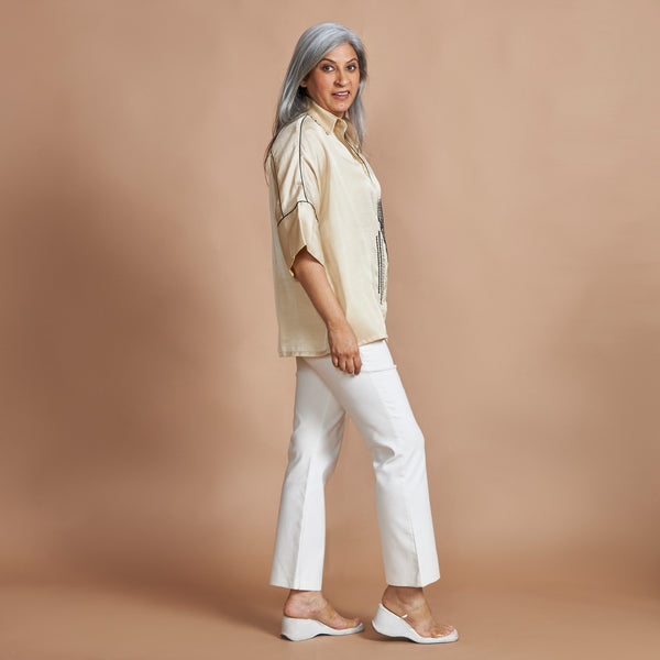 URVI Oversize Shirt - Ivory