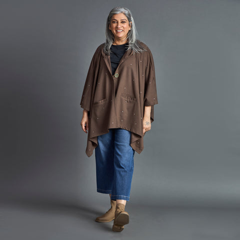 Winter Cape - Coffee Brown Kaftan style (SOLD OUT)