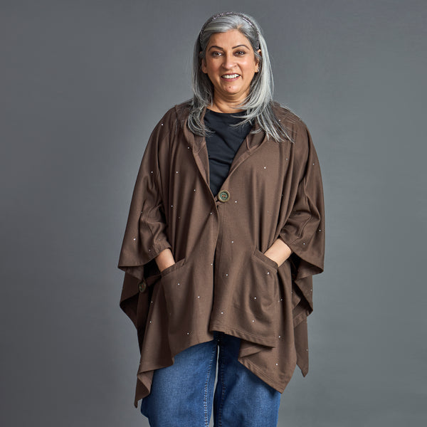 Winter Cape - Coffee Brown Kaftan style (SOLD OUT)