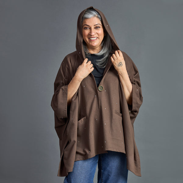 Winter Cape - Coffee Brown Kaftan style (SOLD OUT)