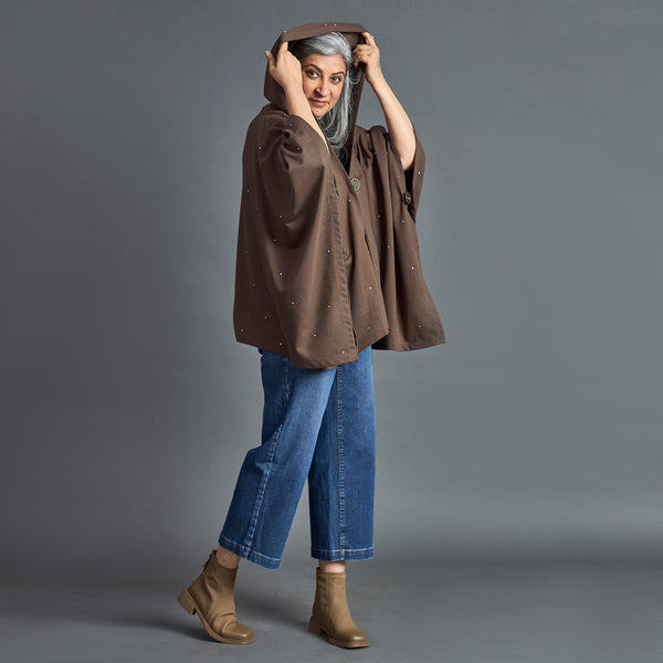 Winter Cape - Coffee Brown Kaftan style (SOLD OUT)