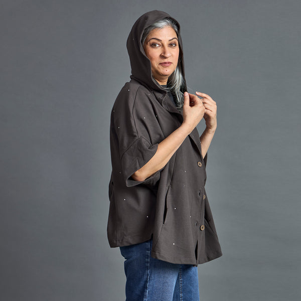 Winter Cape - Brown with Hoodie (SOLD OUT)