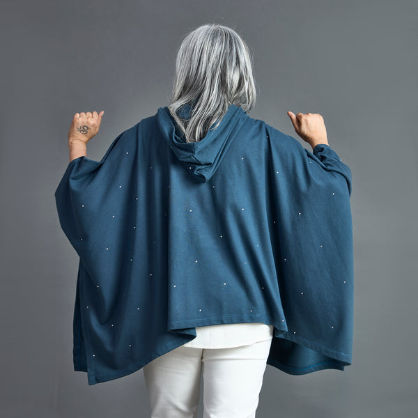 Winter Cape - Teal Blue Kaftan style (SOLD OUT)