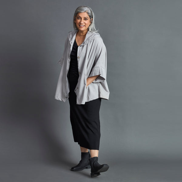 Winter Cape - Grey with Hoodie (LAST PIECE)