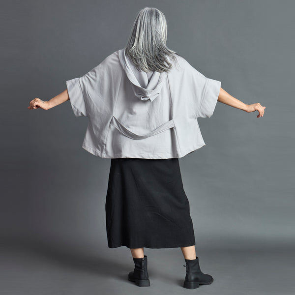 Winter Cape - Grey with Hoodie (LAST PIECE)