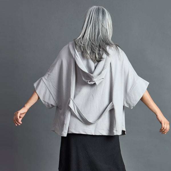 Winter Cape - Grey with Hoodie (LAST PIECE)