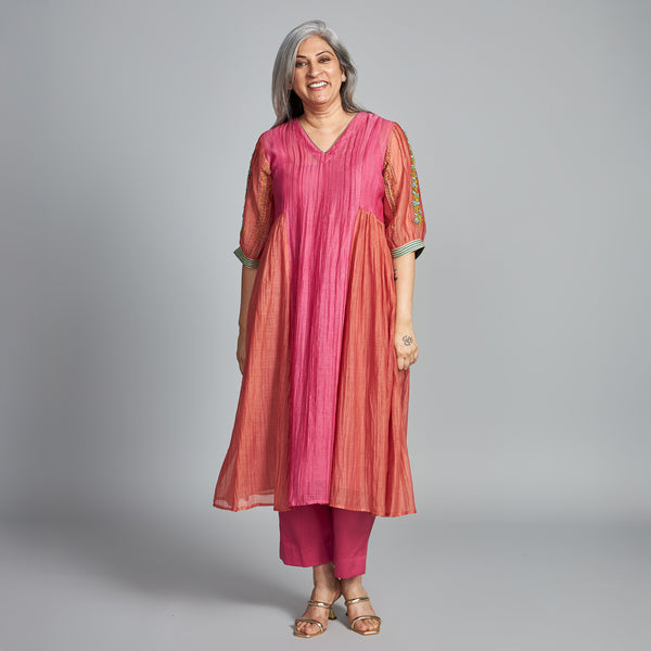 Yamini Tunic Set - Candy Pink & Coral