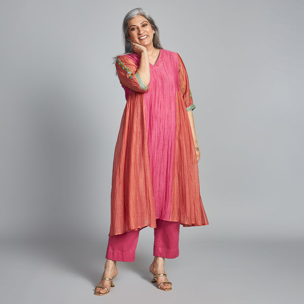 Yamini Tunic Set - Candy Pink & Coral