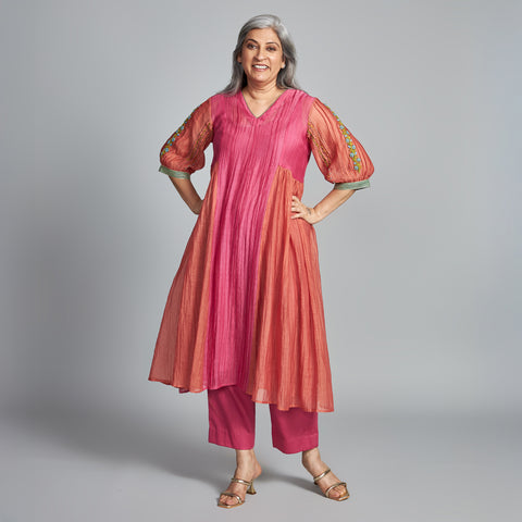 Yamini Tunic Set - Candy Pink & Coral
