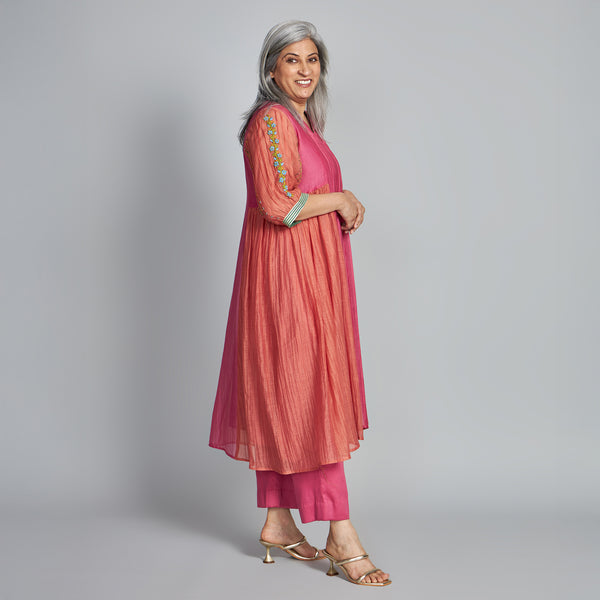 Yamini Tunic Set - Candy Pink & Coral